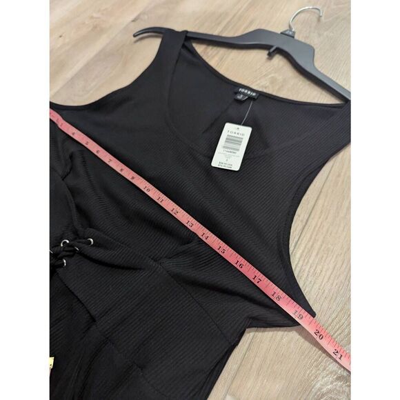 NWT Torrid Black Ribbed Lace Up Slater Dress NWT! - Picture 6 of 10